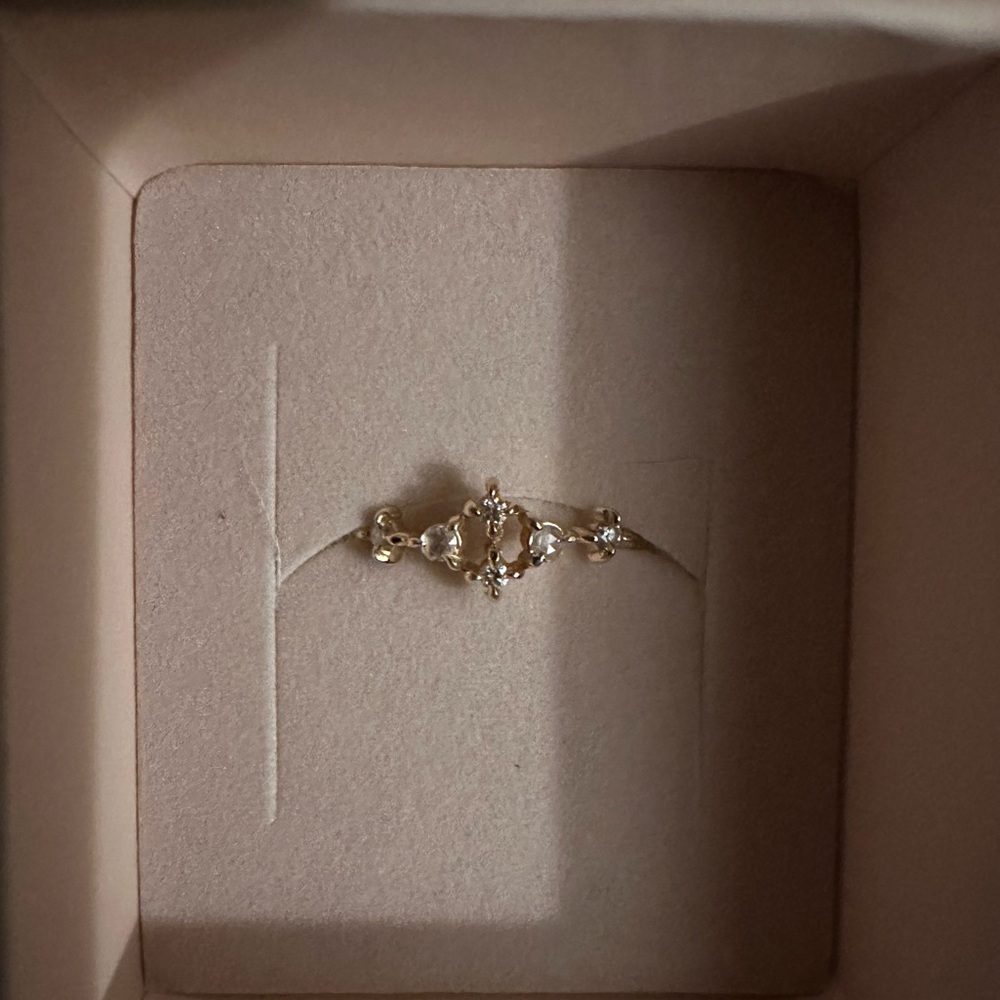Catbird Spring Fairy Ring, diamonds and 14k gold